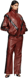 doublet Red & Black Track Leather Jacket