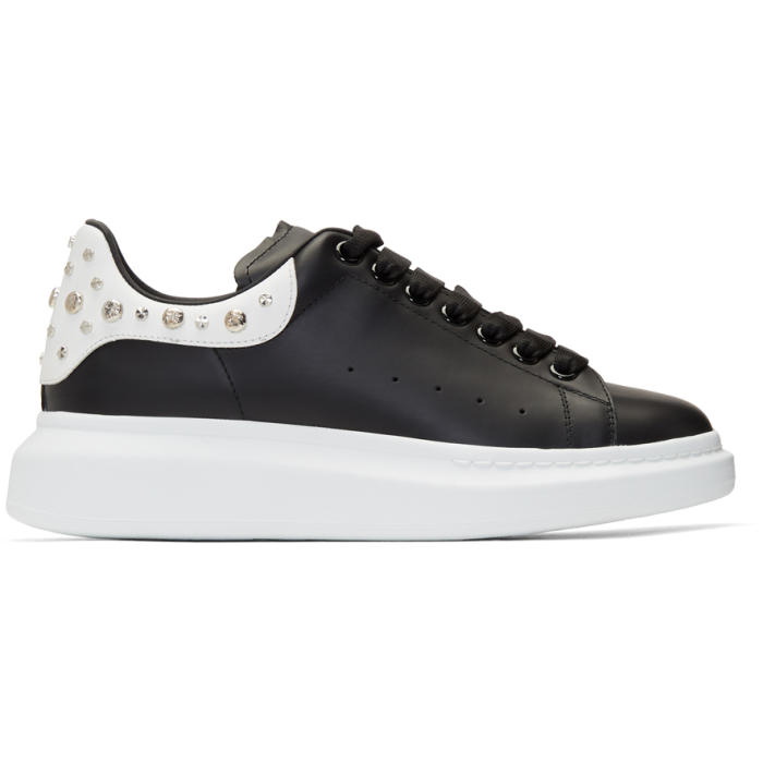 Photo: Alexander McQueen Black and White Studded Oversized Sneakers 