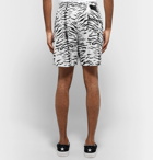 AMIRI - Wide-Leg Mid-Length Printed Swim Shorts - Men - White