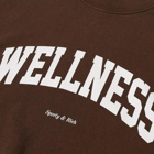 Sporty & Rich Men's Wellness Ivy Crew Sweat in Chocolate/White
