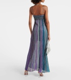 Missoni Striped lamé maxi dress