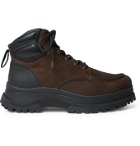 Moncler - Ulderic Leather-Trimmed Shearling-Lined Nubuck Boots - Brown