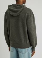 Loewe Logo Hooded Wool Sweatshirt Grey
