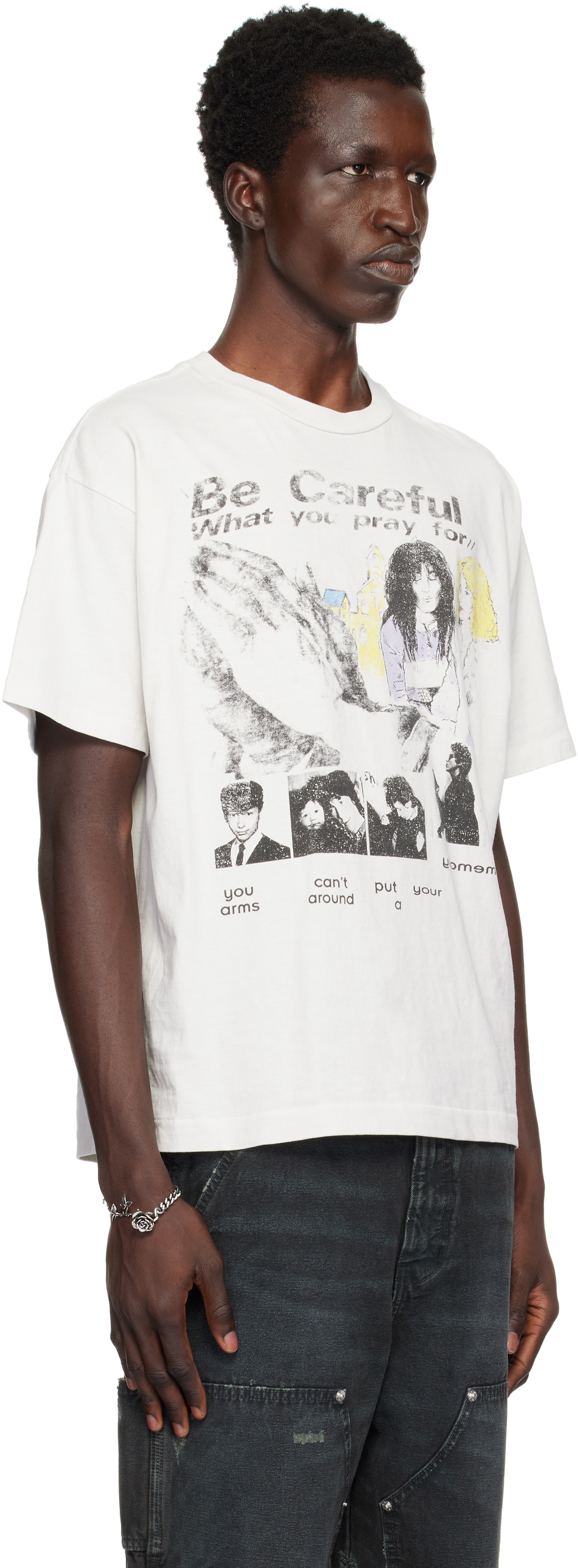 【確実正規品】enfants riches deprimes Tシャツ Enfants Riches Déprimés - Cropped Distressed Logo-Print Cotton