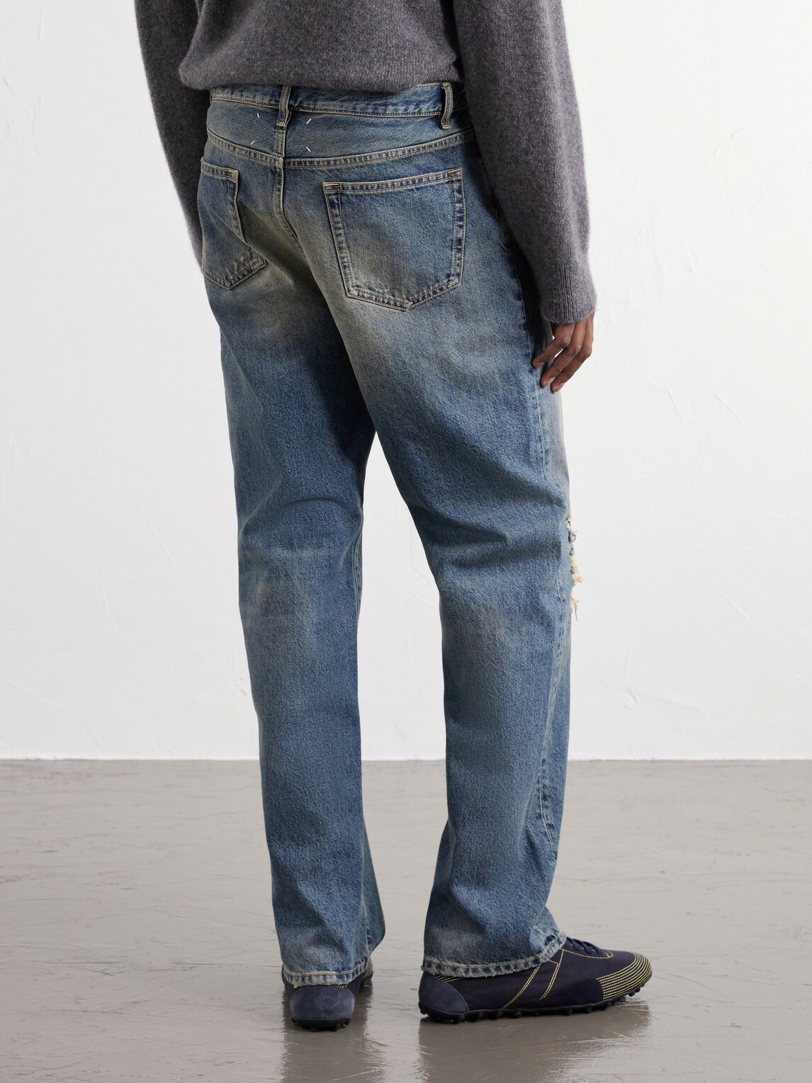 Maison Margiela - Straight-Leg Distressed Jeans - Blue