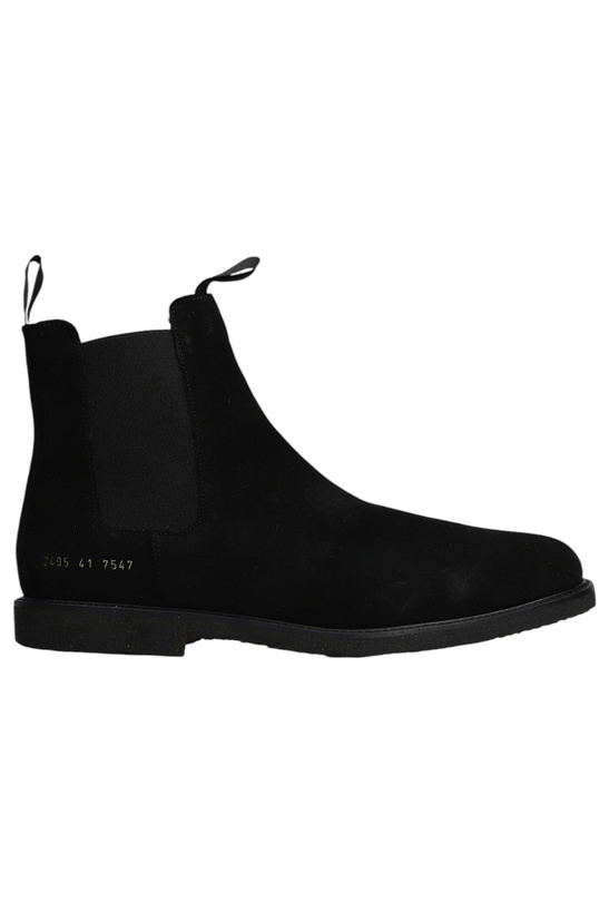Photo: Common Projects Chelsea Classic Ankle Boots In Black Suede