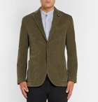 Lardini - Green Slim-Fit Unstructured Stretch-Cotton Corduroy Blazer - Men - Green