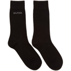 Gucci Black Logo Knit Socks