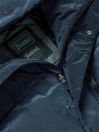 Herno Laminar - Hooded Quilted Shell Down Parka - Blue