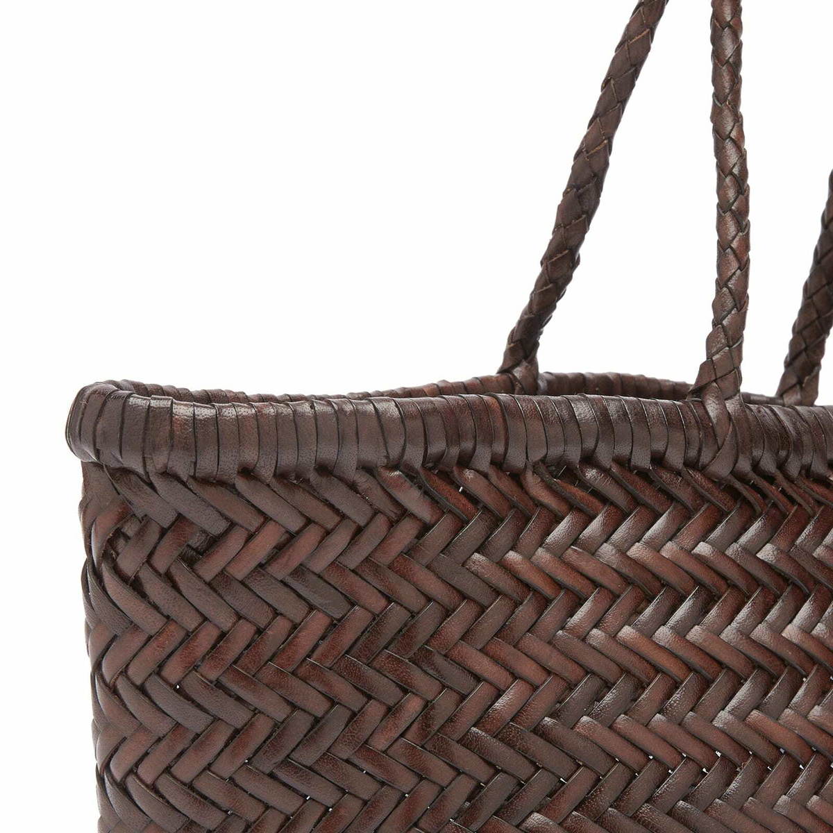 Dragon Diffusion Women's Triple Jump Small Basket Bag in Dark Brown ...