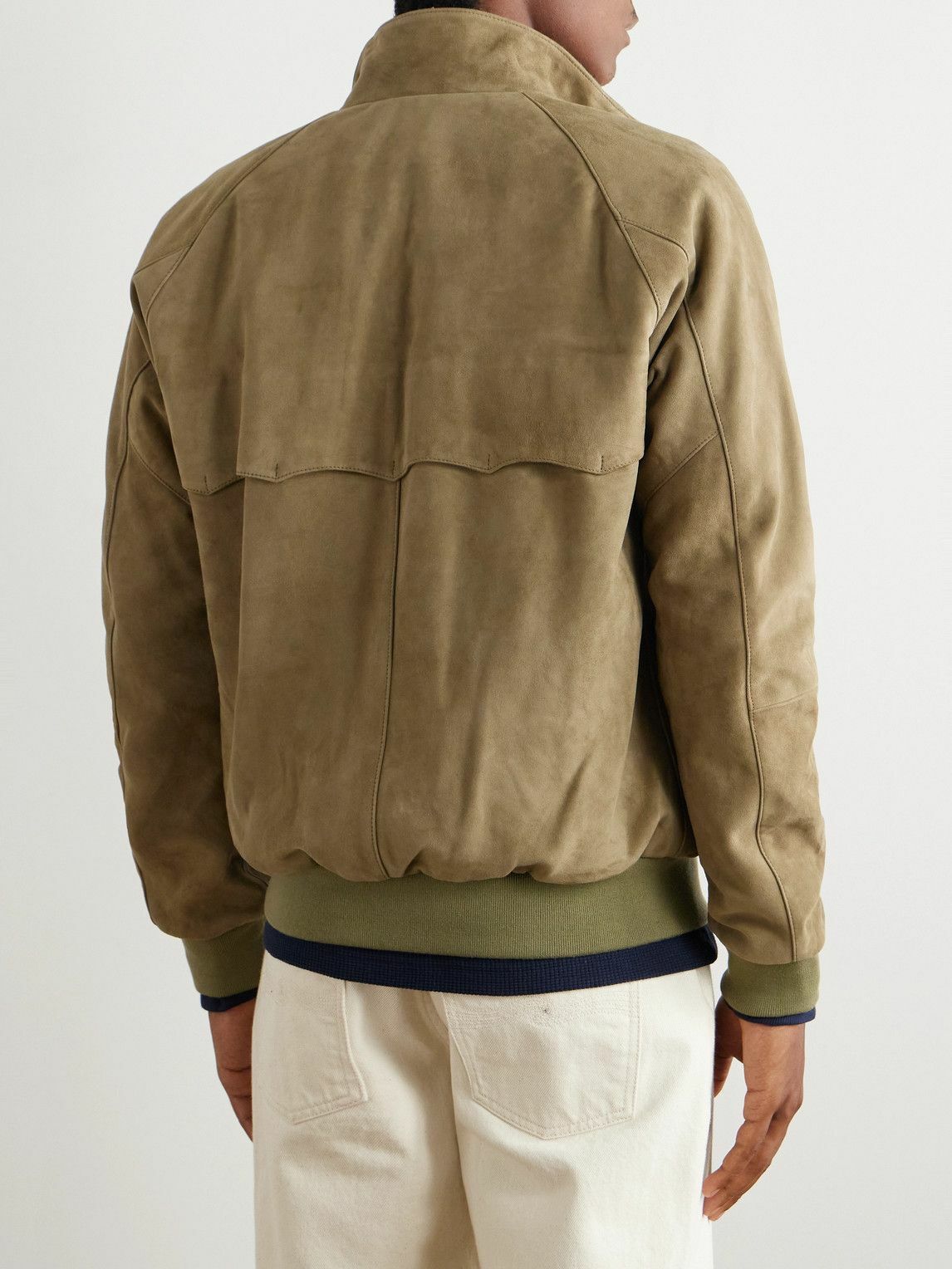Baracuta - G9 Suede Harrington Jacket - Neutrals