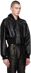 Rick Owens Black Flight Leather Jacket
