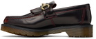 Dr. Martens Burgundy Adrian Snaffle Smooth Leather Kiltie Loafers