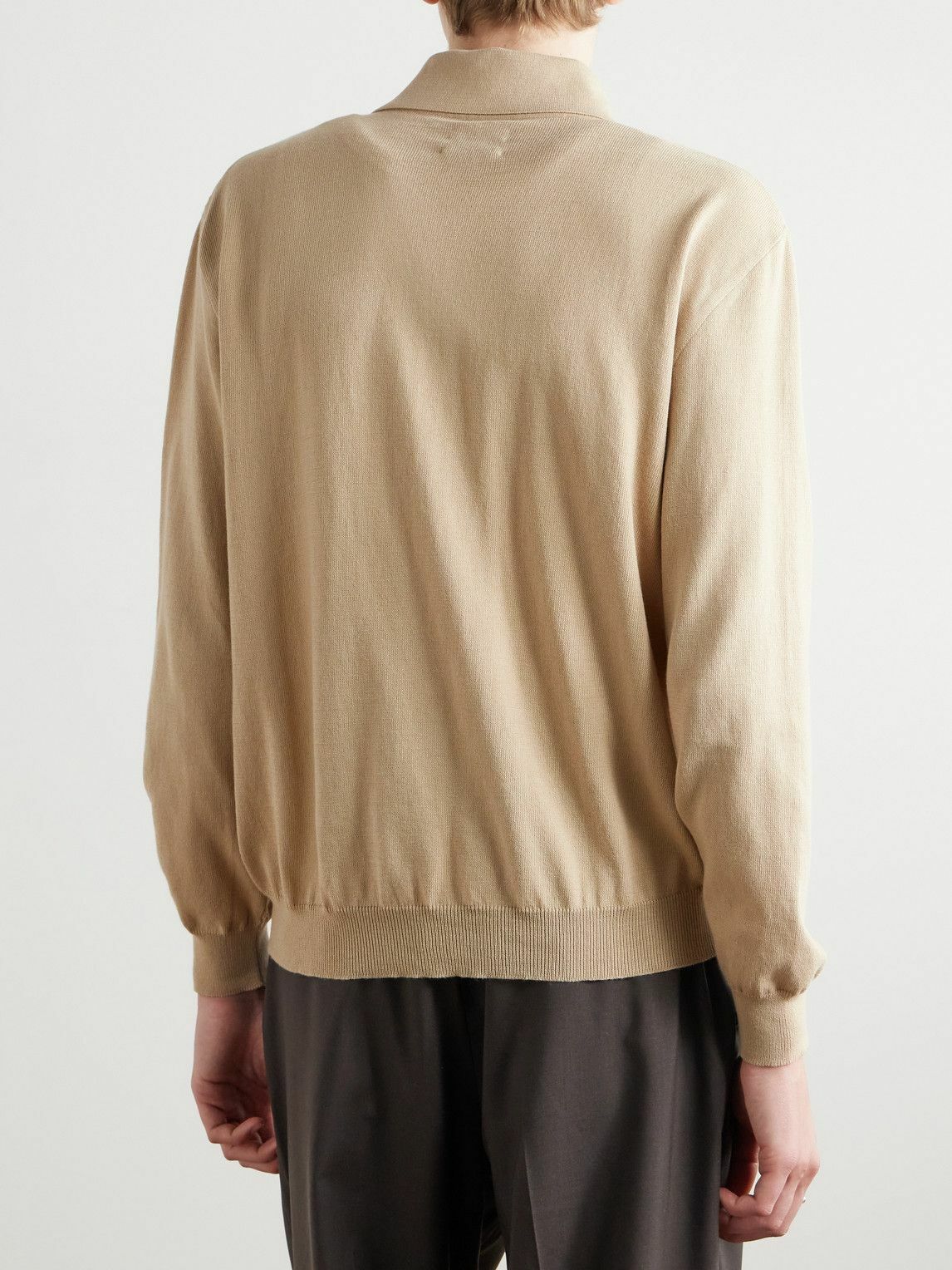 De Bonne Facture - Pointelle-Knit Cotton Cardigan - Neutrals
