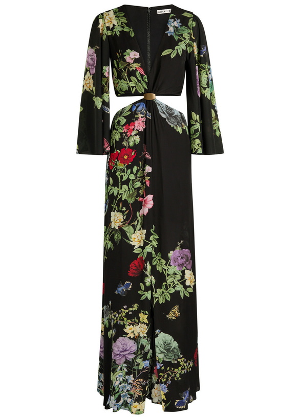 chinese dress ladies alice + olivia Women's Retha Strapless Maxi Dress, Black/Off White, 10 at  Amazon Women's Clothing store main image 0