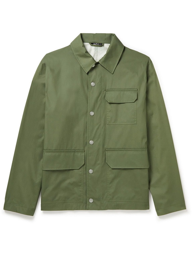 Photo: A.P.C. - Guilhem Cotton Overshirt - Green