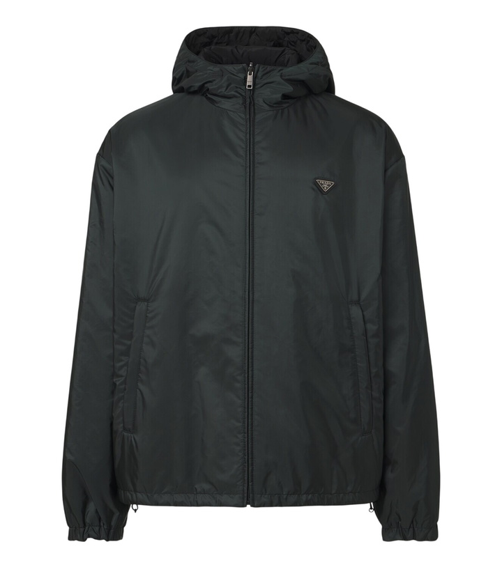 Photo: Prada Re-Nylon logo hooded jacket