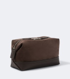 Tom Ford Leather-trimmed suede toiletry bag