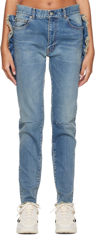 Photo: Undercover Blue Frayed Jeans