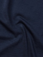 Brunello Cucinelli - Silk and Cotton-Blend Polo Shirt - Blue