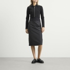 Jil Sander Women's Zip Up Jacket with Ribbed Collar in Black