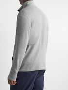 James Perse - Mélange Cotton-Blend Jersey Half-Zip Sweatshirt - Gray