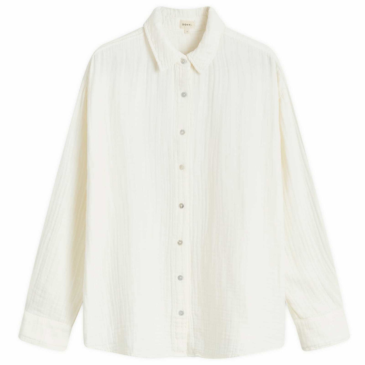 DONNI. Women's Bubble Shirt in Creme