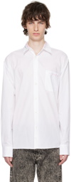 Marni White Yarn Dyed Shirt