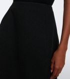 Jil Sander Asymmetric virgin wool midi skirt
