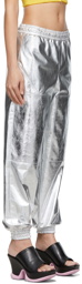 Stella McCartney Silver Shiny Metallic Trousers