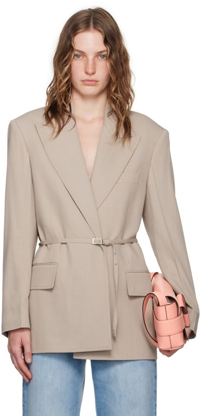 Photo: Acne Studios Beige Belted Blazer