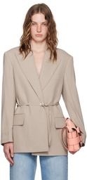 Acne Studios Beige Belted Blazer