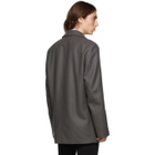 Hugo Grey Wool Balno Peacoat