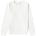 Maison Kitsuné Men's Contour Fox Patch Regular Sweat in Off-White