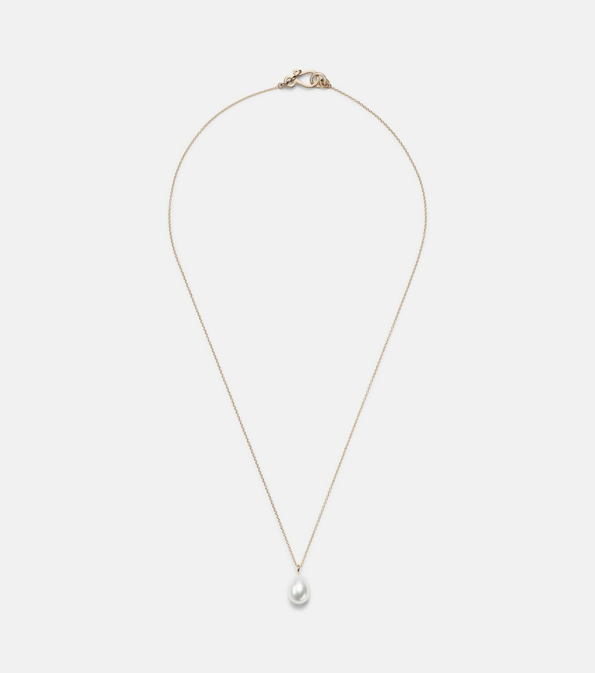 Sophie Bille Brahe Perle Poire Simple 14kt gold necklace with freshwater pearls