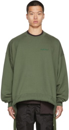 AMBUSH Green Multicord Crewneck Sweatshirt