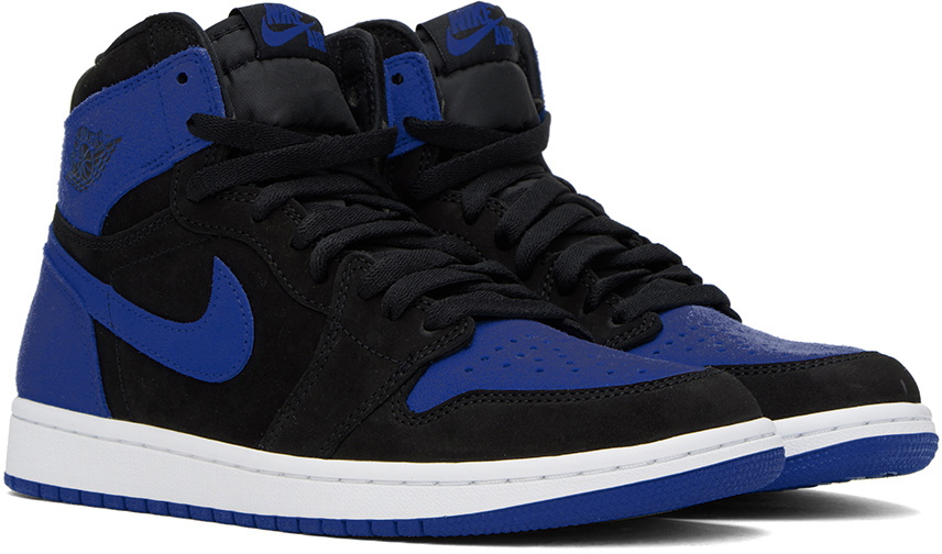 nike black and blue jordans