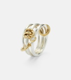 Spinelli Kilcollin Piera 925 sterling silver and 18kt gold ring with diamond