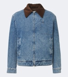 Ami Paris Ami de Coeur corduroy-trimmed denim jacket