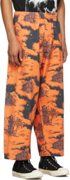 Vyner Articles Orange & Black Hawaii Judo Lounge Pants