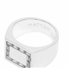Hatton Labs Men's Baguettes Signet Ring in Sterling Silver
