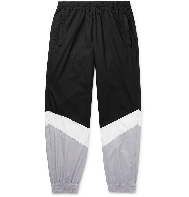 Photo: Vetements - Tapered Panelled Coated-Cotton Sweatpants - Black