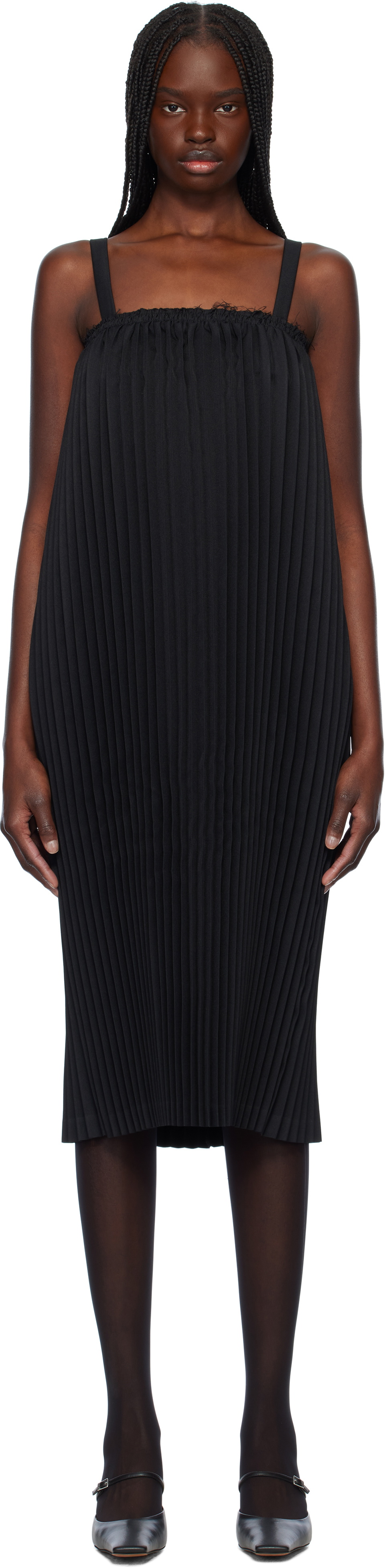 Comme des Garçons Comme des Garçons Black Gabardine Midi Dress