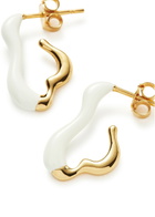 Missoma Squiggle Small Enamel and 18kt Gold-plated Earrings - White - One Size