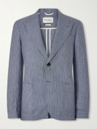 Oliver Spencer - Wilkins Pinstriped Linen Suit Jacket - Gray