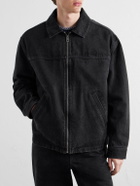 LOEWE - Logo-Embossed Paneled Denim Jacket - Black