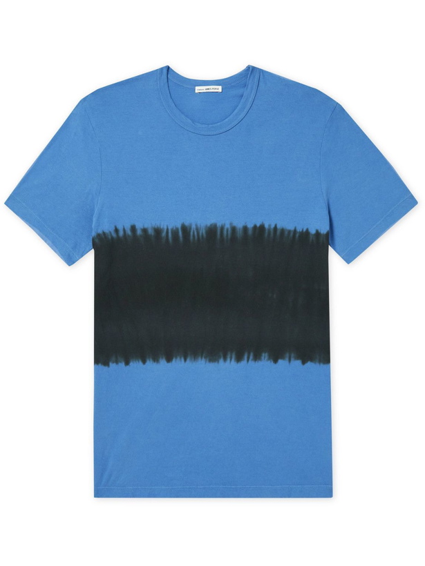 Photo: James Perse - Striped Cotton-Jersey T-Shirt - Blue