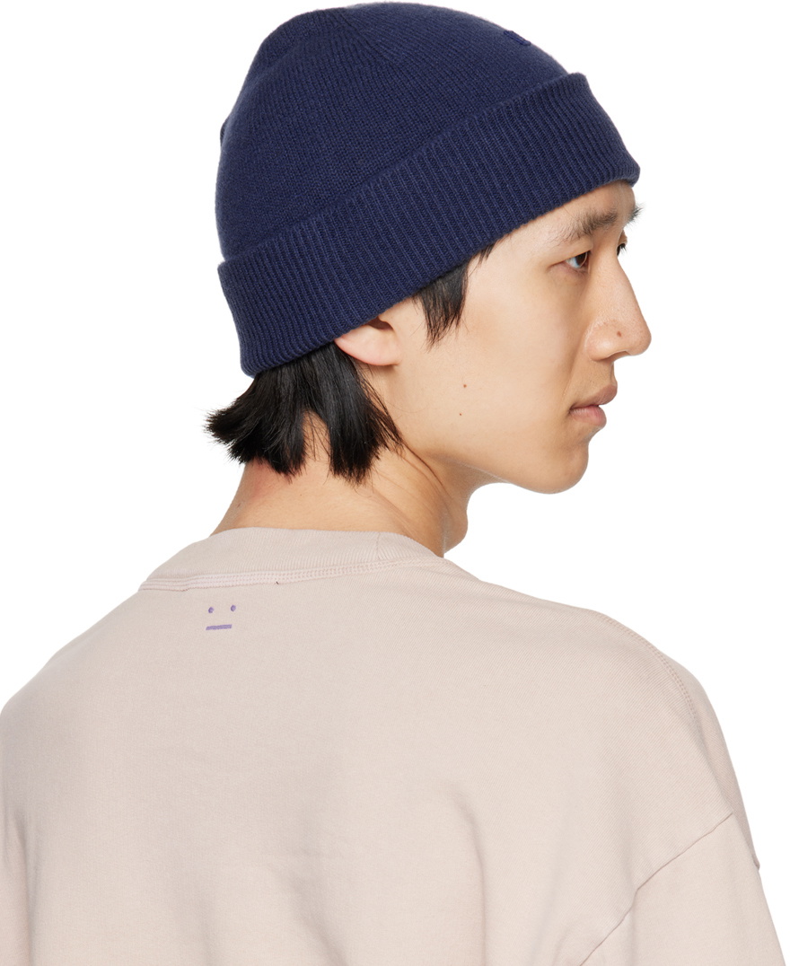 帽子 Acne Studios - blue beanie Acne Studios Blue Large Face Logo Beanie Acne Studios