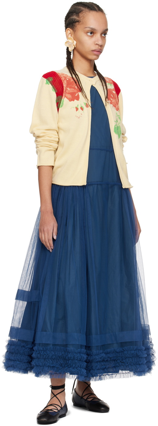 Molly Goddard Blue Caspar Midi Dress
