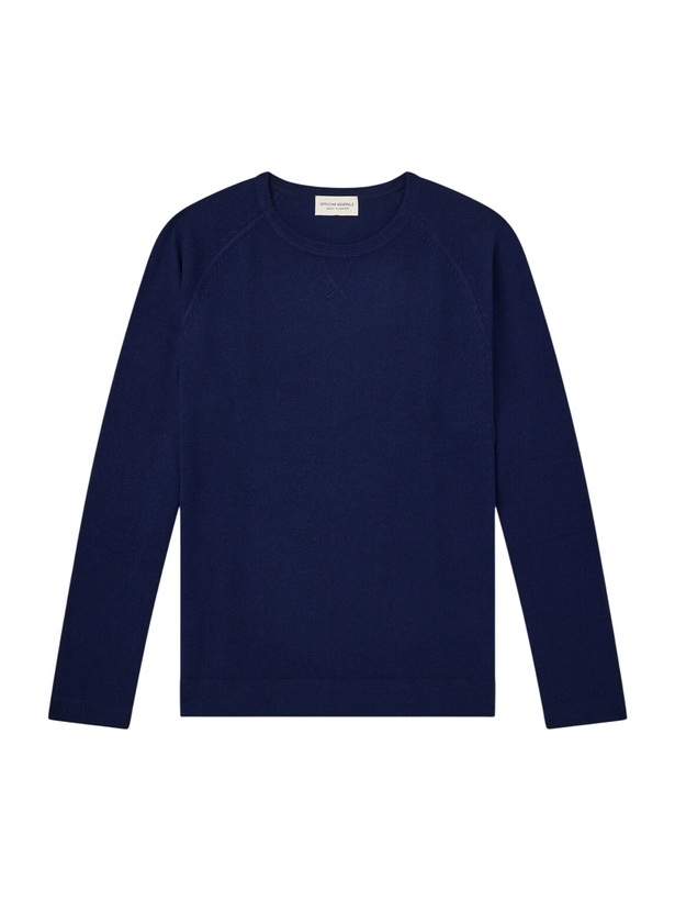 Photo: Officine Générale - Nate Cashmere Sweater - Blue